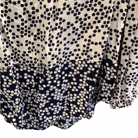 Boden Maya flower polka dot blouse navy & white - Picture 5 of 10